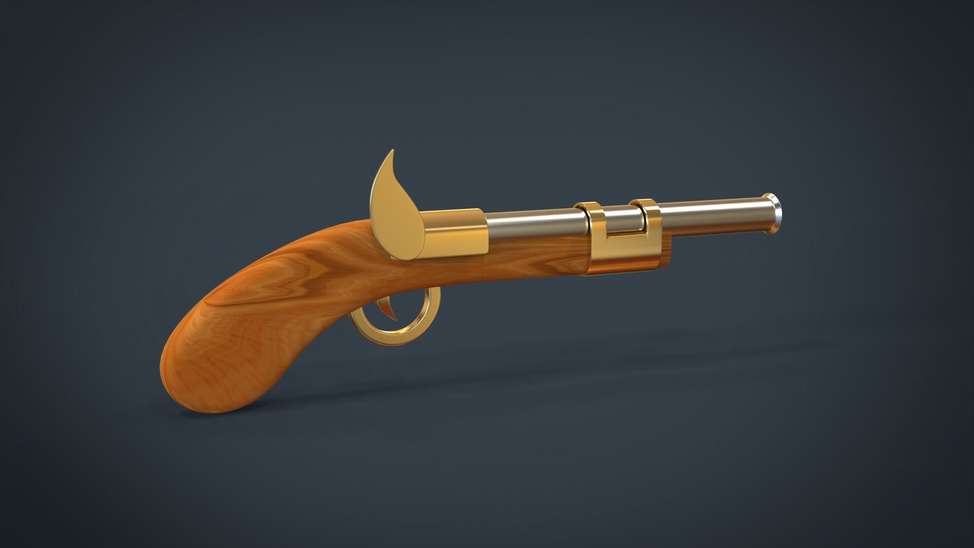 Flintlock Pistol 3d Model