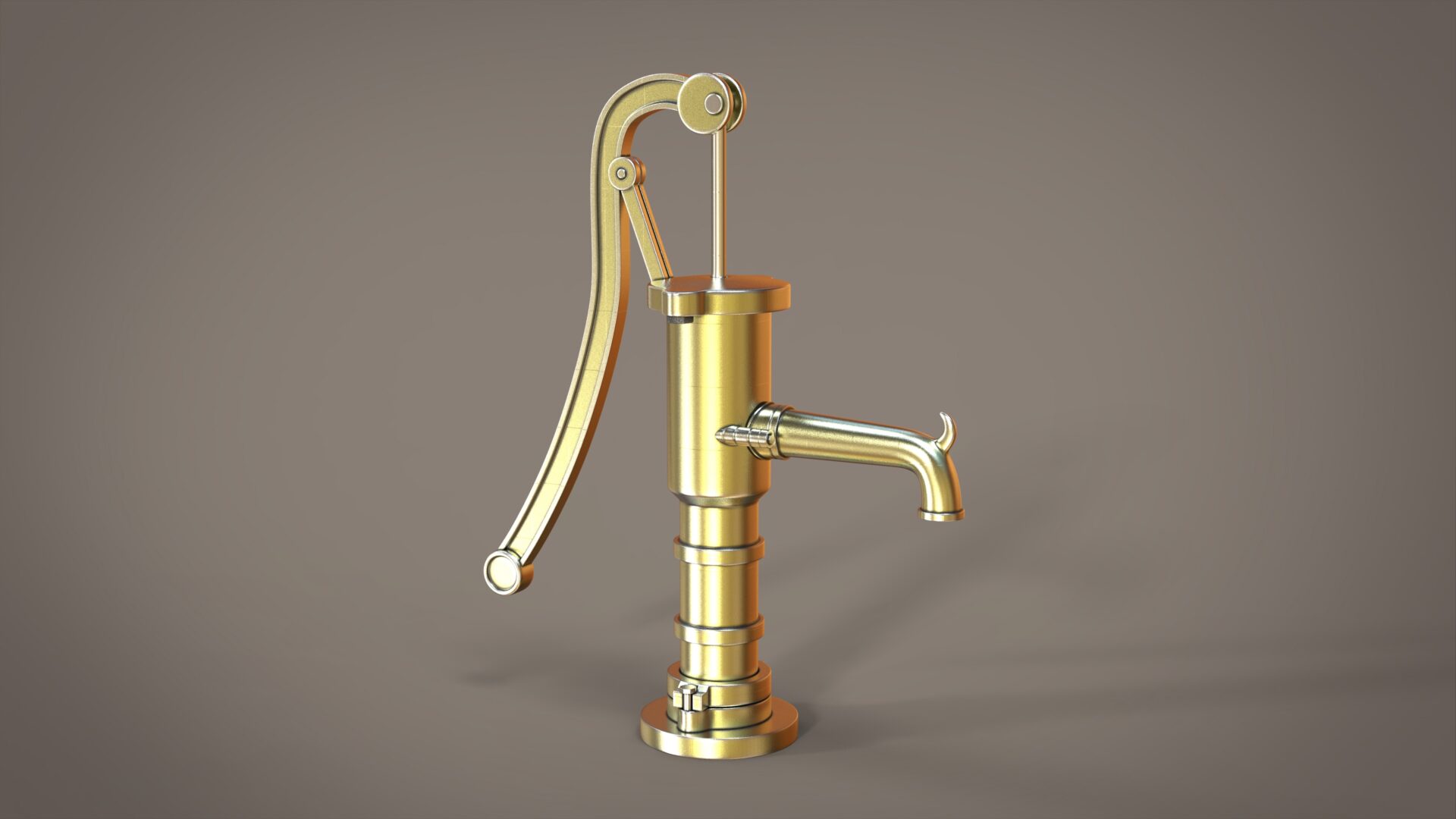 Hand Water Pump 3D Model