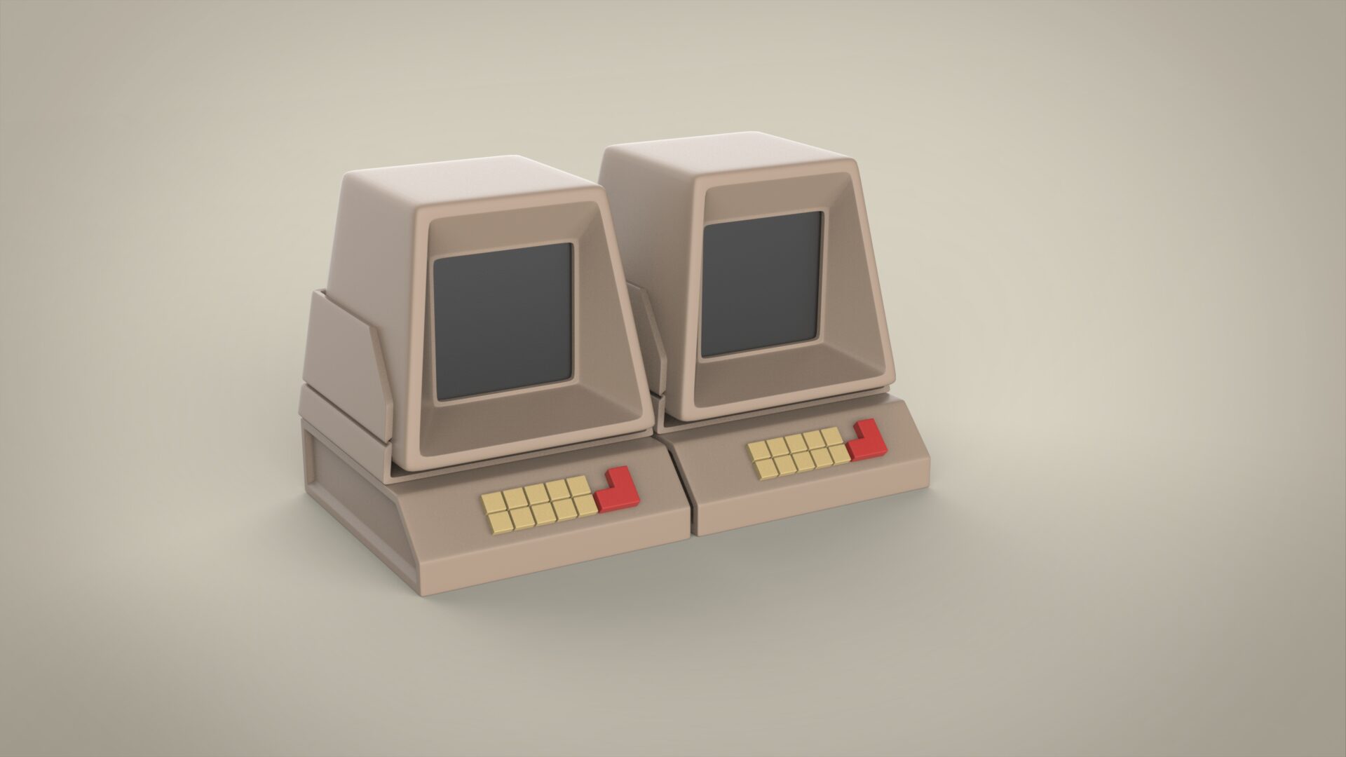 Retro PC 3D Model