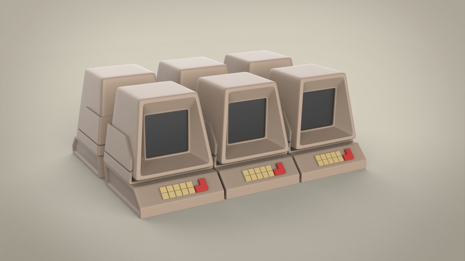Retro PC 3D Model