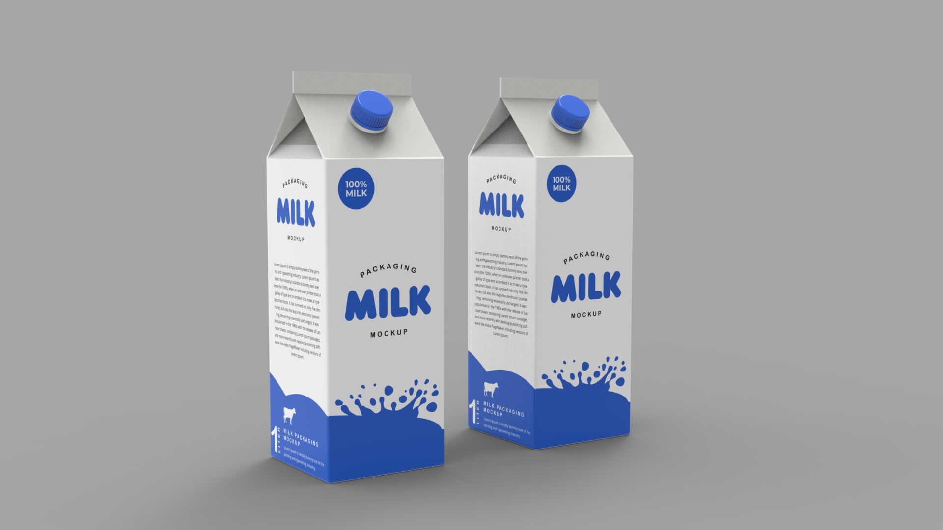 Milk Carton Package 3D Model